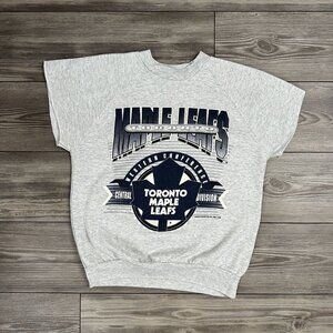 Vintage 90's Toronto Maple Leafs NHL Short Sleeve Sweatshirt